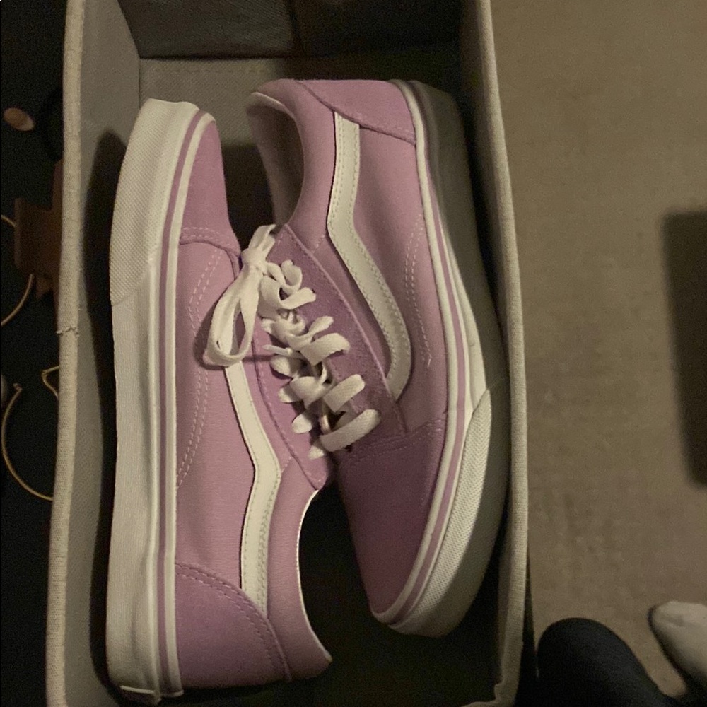 Vans Pink and White Sneakers Casual Style - Picture 1 of 5